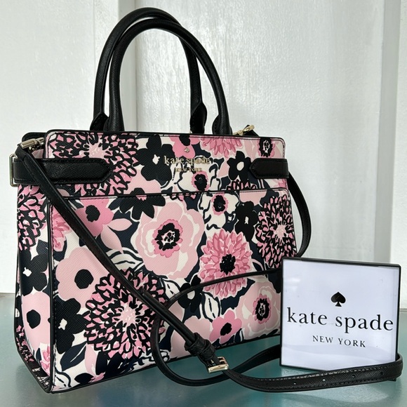 kate spade Handbags - Kate Spade Staci Floral Satchel Bag EUC
